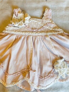 Carhartt Pink Ruffle Smocked Sundress